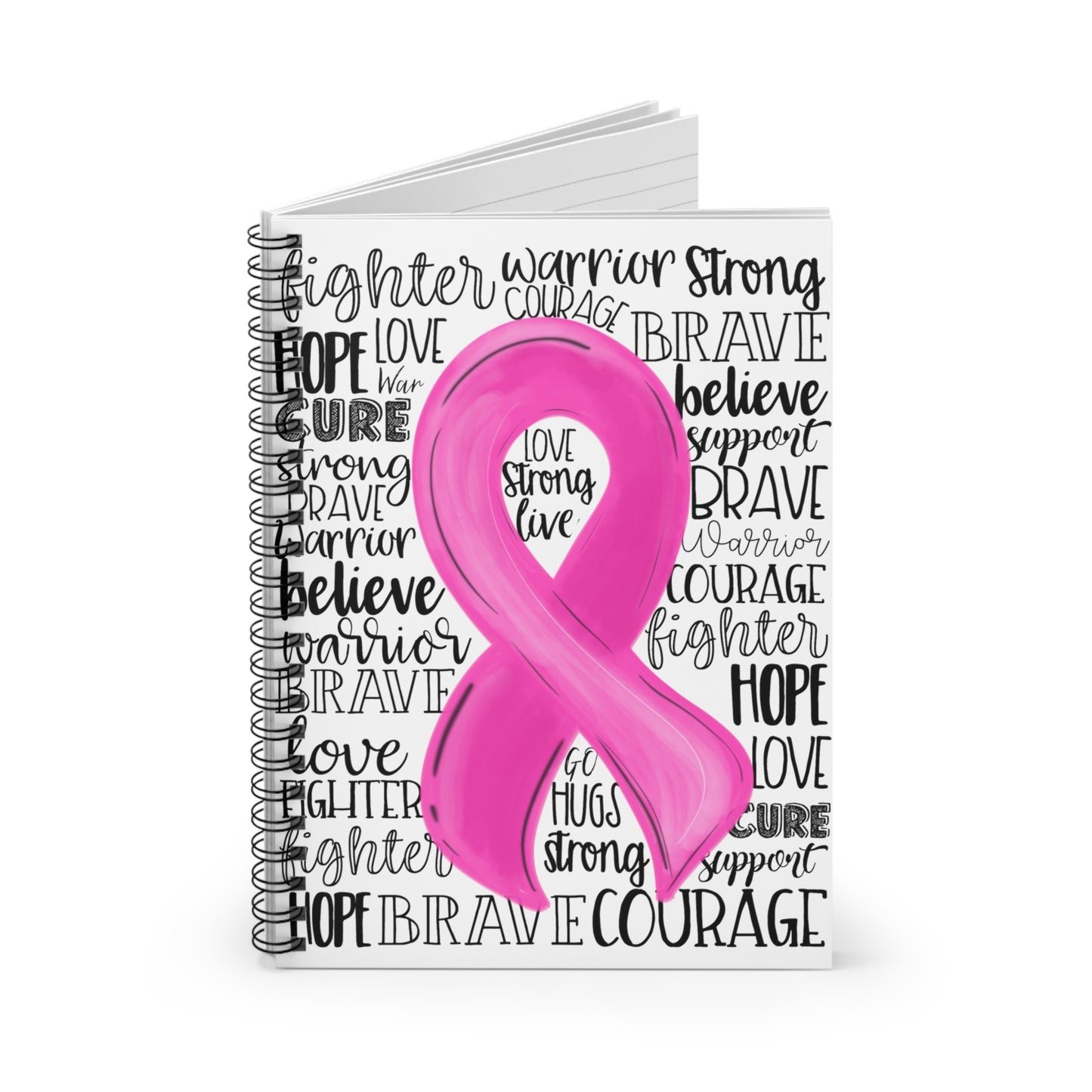 Breast Cancer Awareness Spiral Notebook | Ruled Line | Size A5 (5.83 x 8.27)