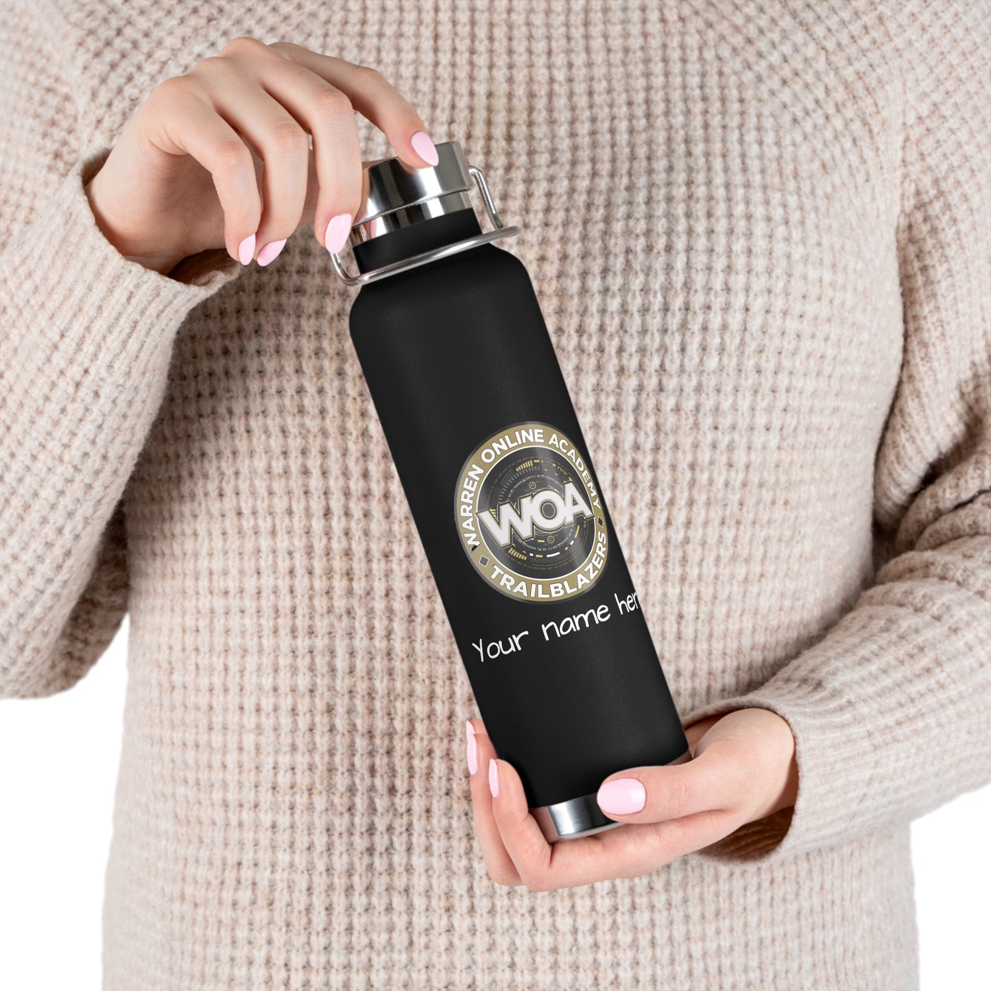WOA Personalized Copper Vacuum Insulated Bottle, 22oz | FREE SHIPPING!