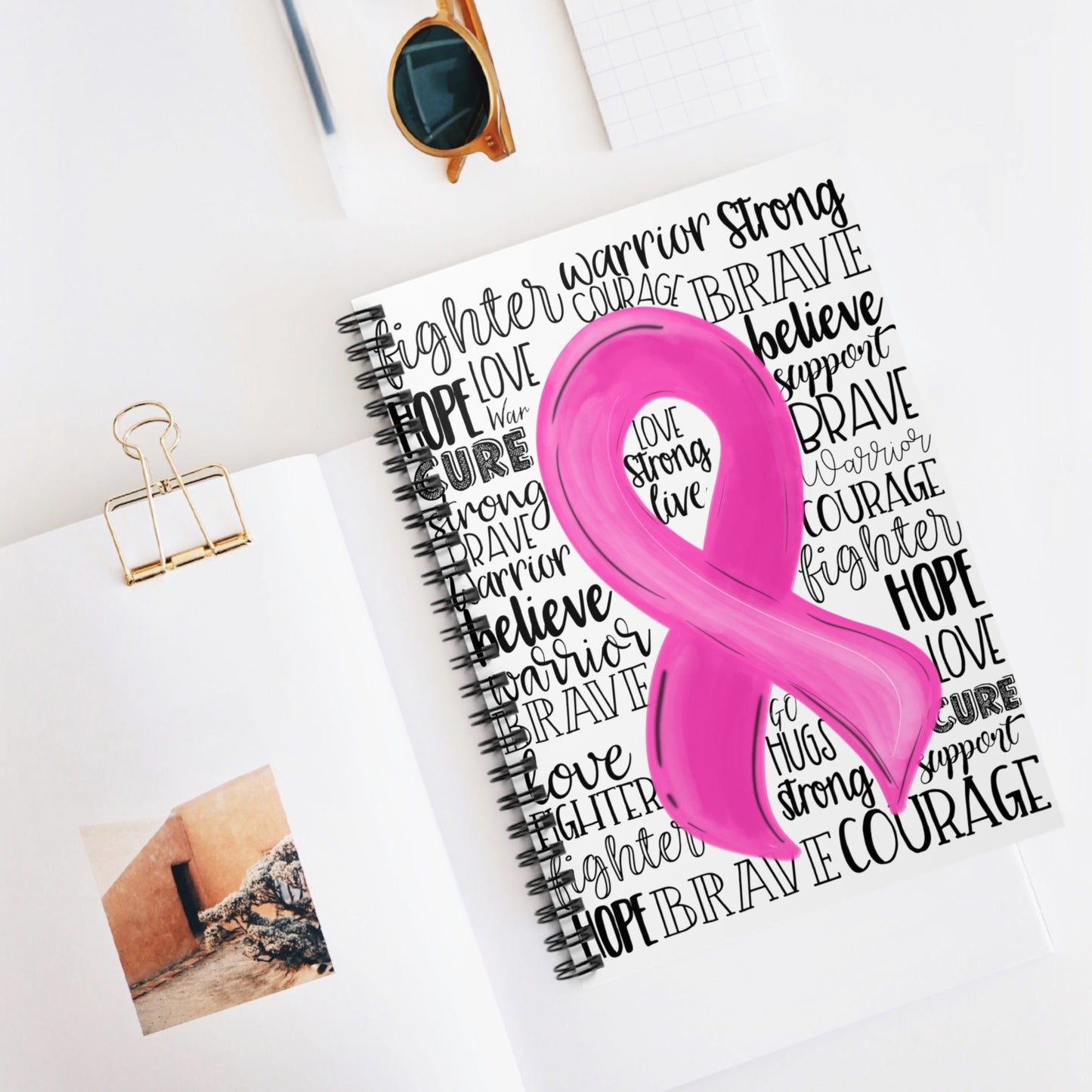 Breast Cancer Awareness Spiral Notebook | Ruled Line | Size A5 (5.83 x 8.27)