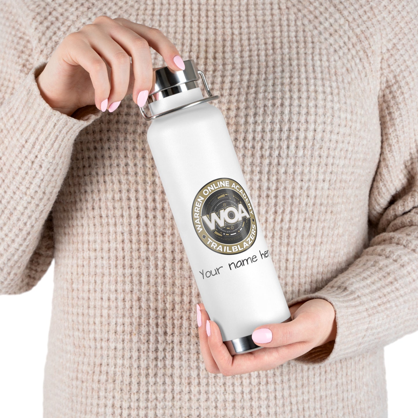 WOA Personalized Copper Vacuum Insulated Bottle, 22oz | FREE SHIPPING!