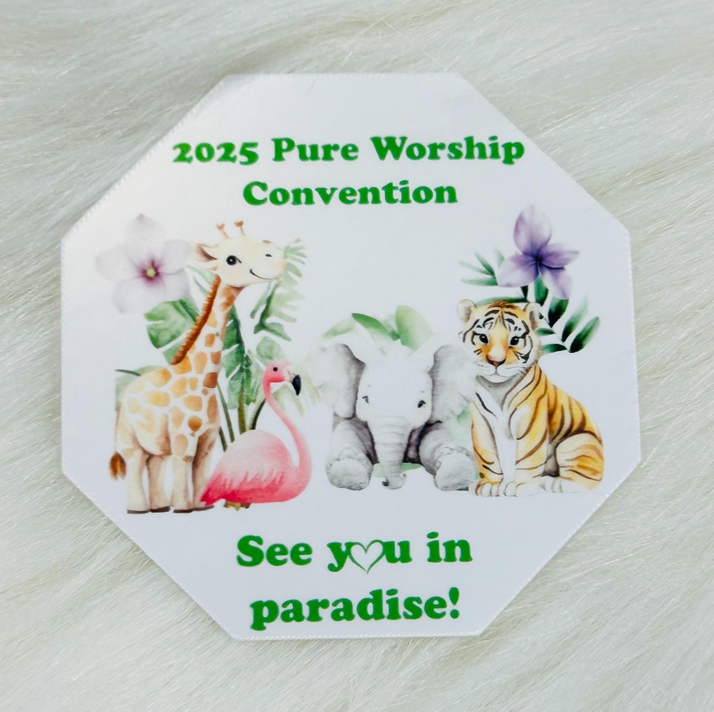 2025/2026 Special Convention Stickers (sold in sets of 12) | Watercolor Animals | JW Gifts for Kids| Lightweight Gift | 2”