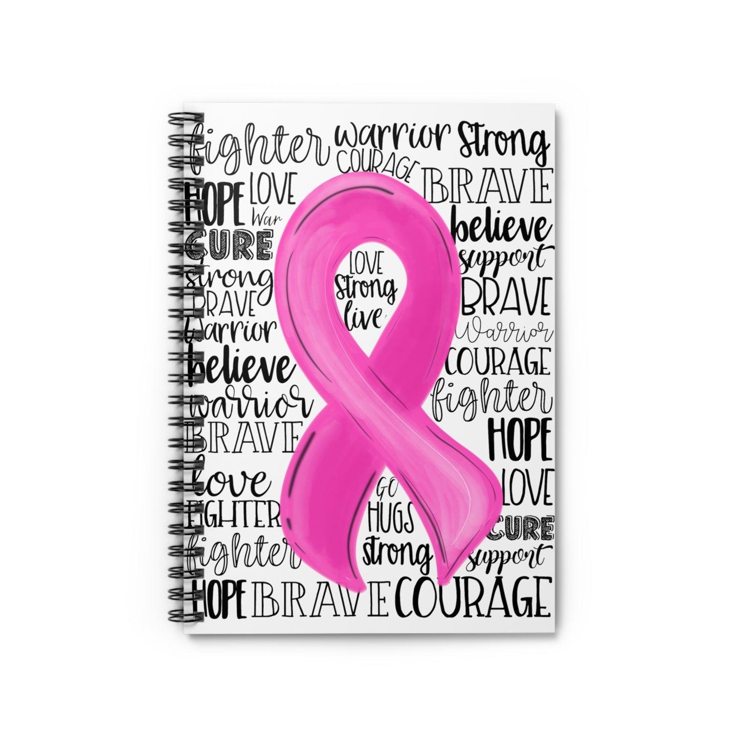 Breast Cancer Awareness Spiral Notebook | Ruled Line | Size A5 (5.83 x 8.27)