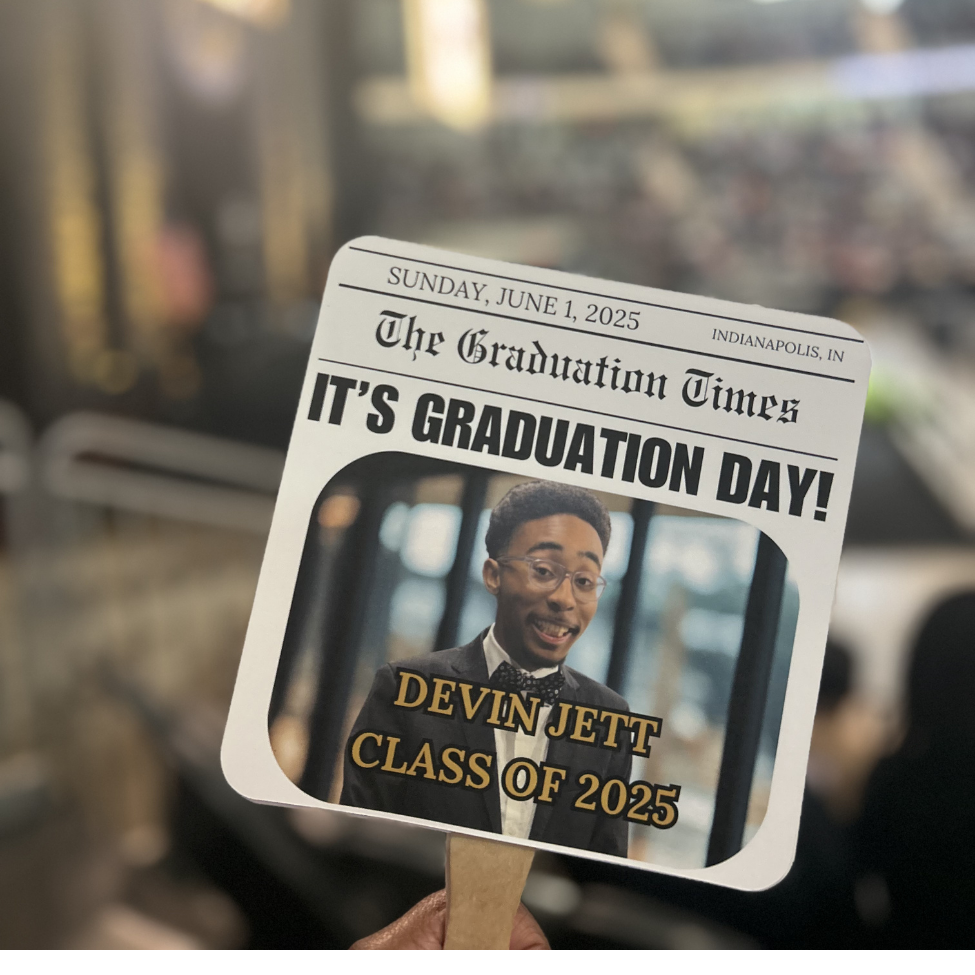 Personalized Graduation Photo Fans Set of 6 | Custom Name Graduation Fans | Class of 2026 Party Fans