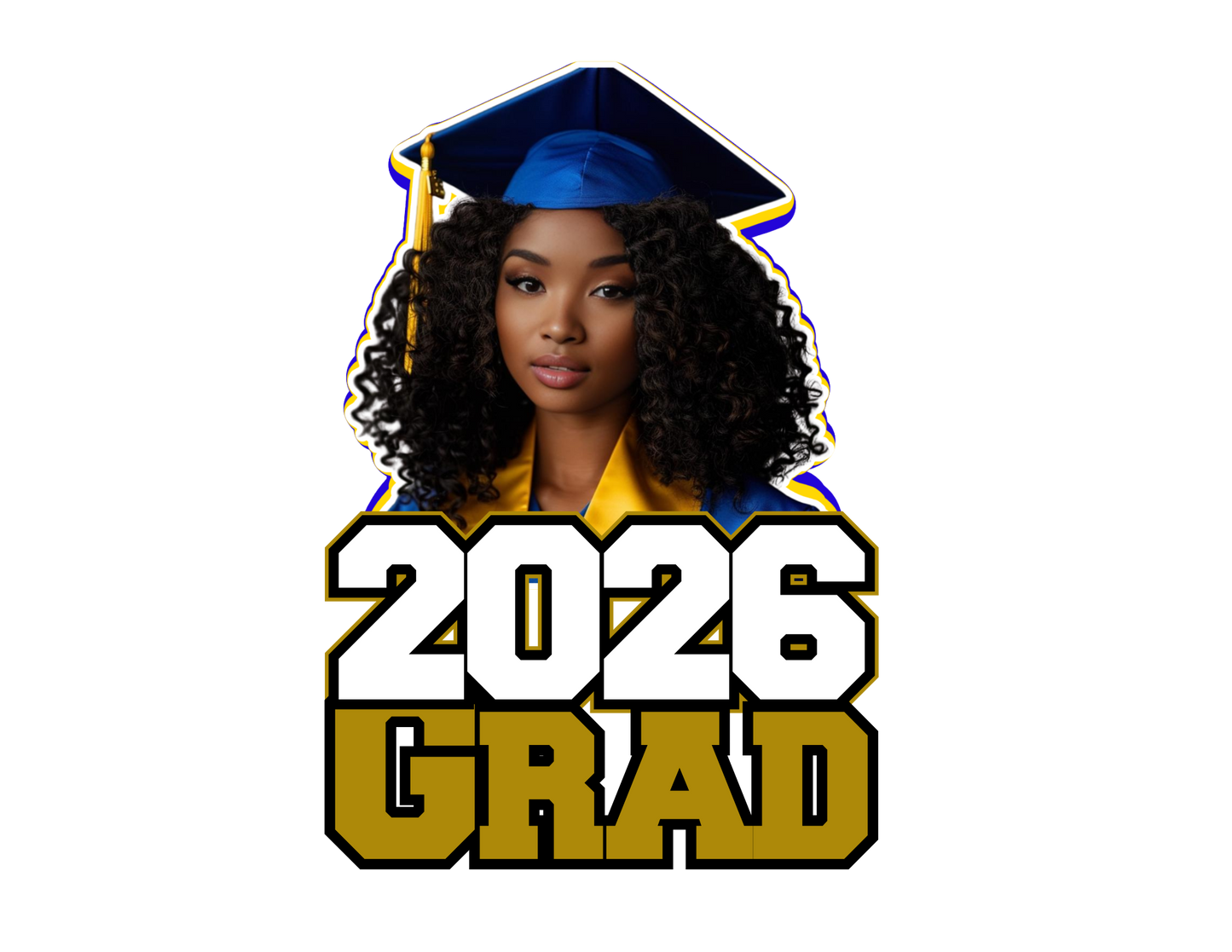 Personalized Graduation Photo Fans Set of 6 | Custom Name Graduation Fans | Class of 2026 Party Fans