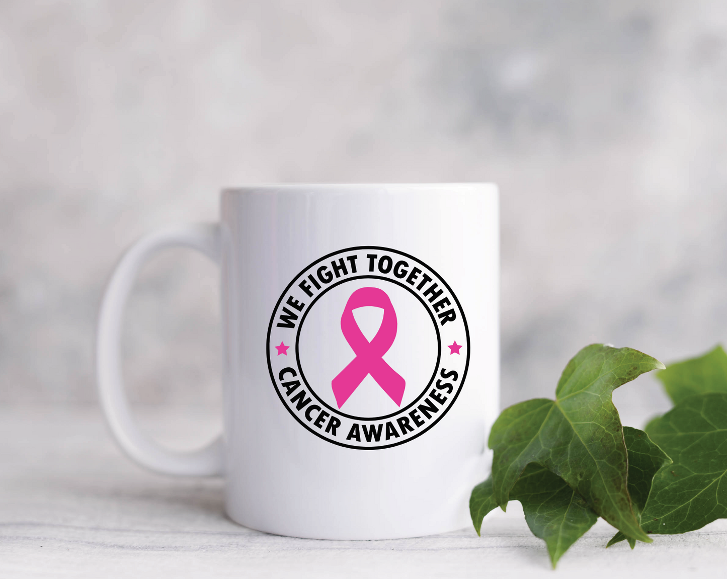 Breast Cancer Awareness Ceramic Mug - We Fight Together