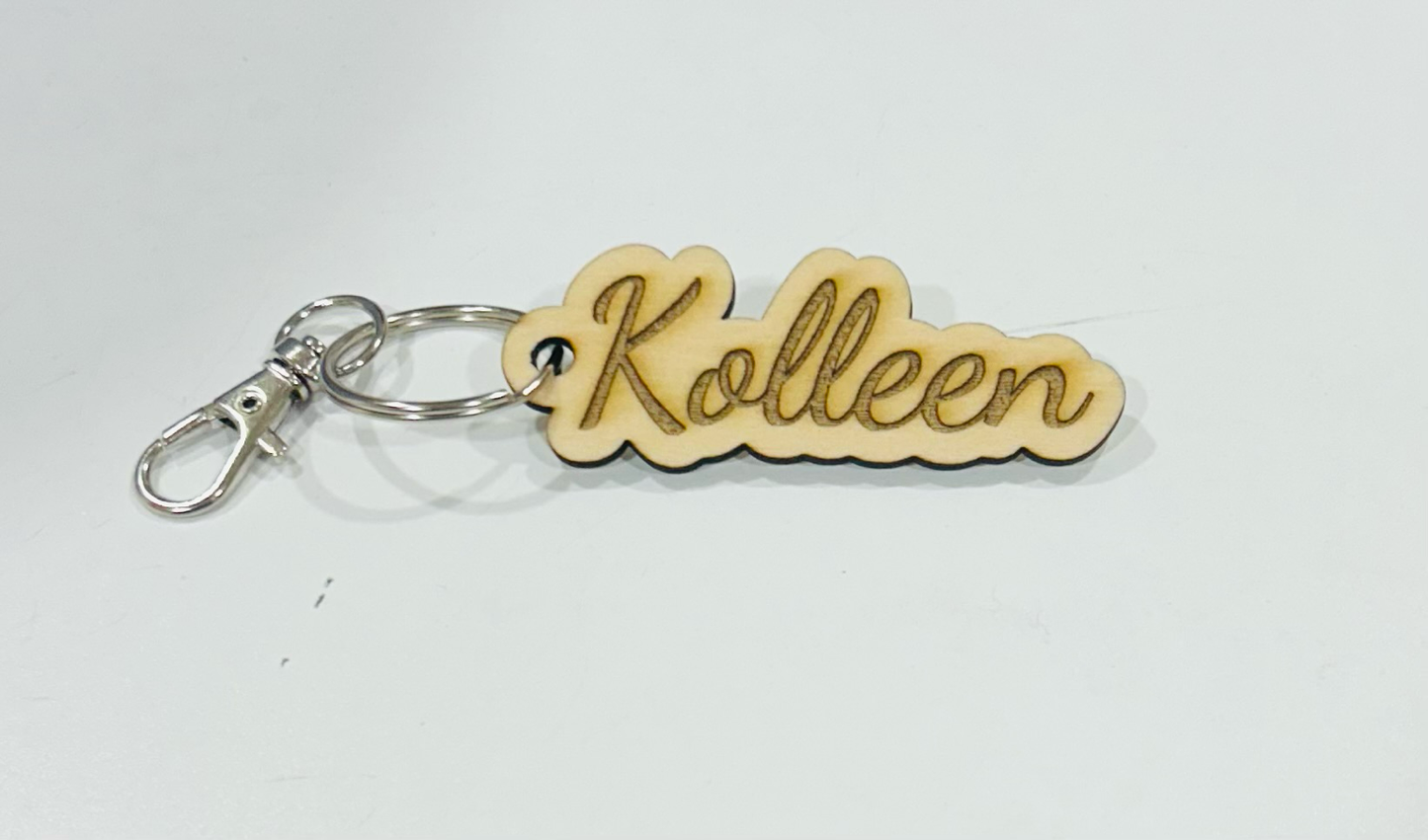 Personalized Name Keychain | Custom Wooden Bag Charm | Graduation Gift Keychain | Class of 2026 Gift