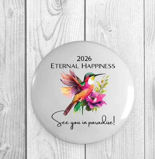 2026 Eternal Happiness Buttons | JW Gifts | JW Gifts for Kids| Lightweight Gift | 1.25” | For International & Regional Conventions