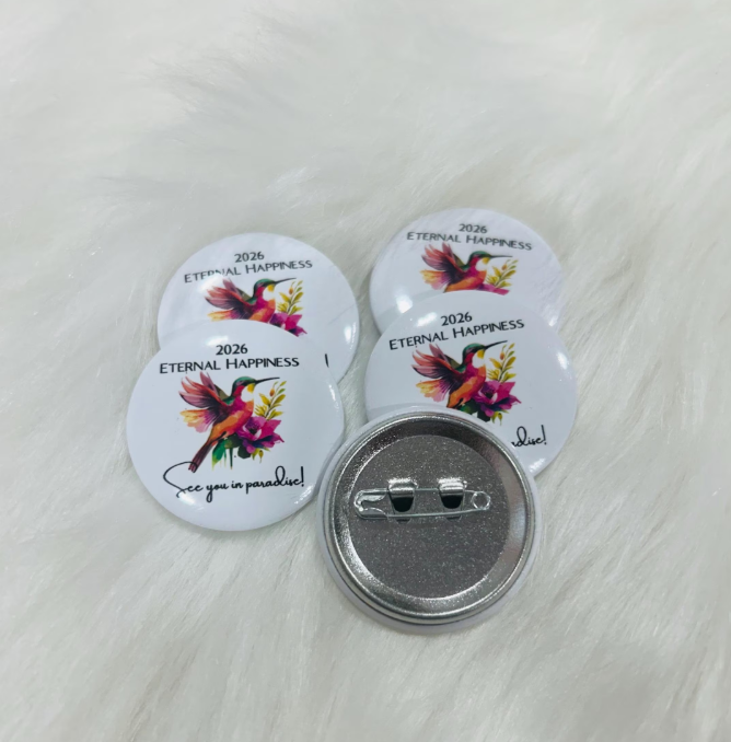 2026 Eternal Happiness Buttons | JW Gifts | JW Gifts for Kids| Lightweight Gift | 1.25” | For International & Regional Conventions