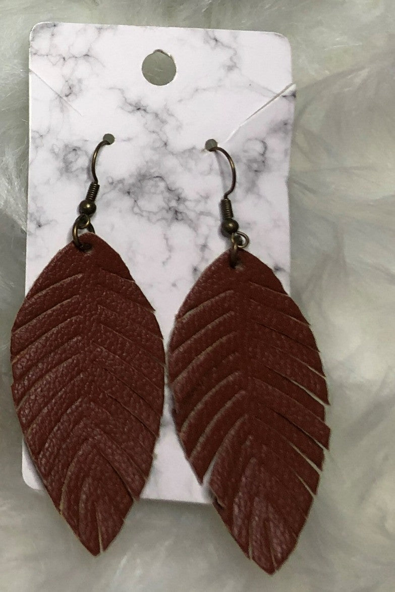 Faux Leather Earrings - Feathers - Pink, Brown, Yellow, Turquoise_edited.jpg